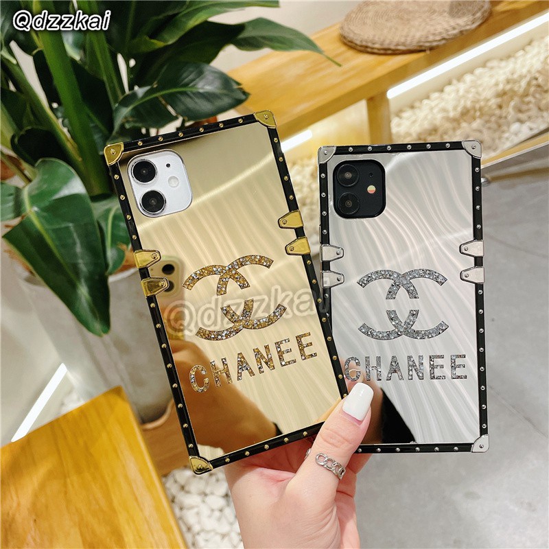 พร้อมส่งเคสโทรศัพท์มือถือกระจกทรงสี่เหลี่ยมป้องกันรอยสไตล์หรูหราสําหรับ Oppo A54 A74 A94 4G A93 A73 