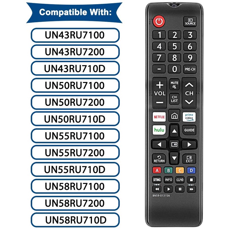 ใหม่ รีโมตคอนโทรล BN59-01315A BN59-01315D แบบเปลี่ยน สําหรับ Samsung Smart 4K Ultra UHD Curved Series 8 7 6 TV HDTV LED UN 32 40 43 50 55 58 65 75 นิ้ว N NU RU Series 5300 6900 710D