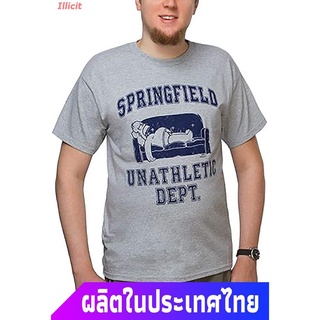 เสื้อยืดลำลอง The Simpsons Springfield Unathletic Department T-Shirt Sports T-shirt