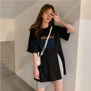 🌵Grace_chili🌵 เสื้อยืดสาวอวบ OversizesT-shirt เสื้อโอเวอร์ไซส์ผู้หญิง เสื้อยืด ลายการ์ตูน ผ่าข้าง2253/2254