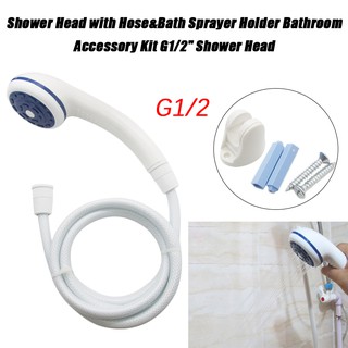 Shower Head with Hose&Bath Sprayer Holder Bathroom Accessory Kit