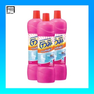 โทมิ น้ำยาล้างห้องน้ำ สูตรพาวเวอร์พิ้งค์ซูโม่ 1 สีชมพู ขนาด 850 มล. จำนวน 3 ขวด