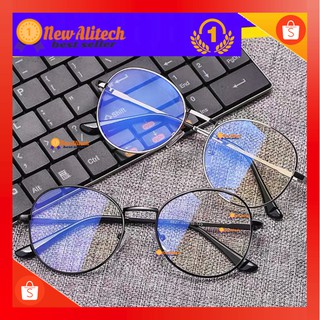 New Alitech Computer glasses แว่นตากรองแสง แว่นกรองแสง ทรงกลม งานพรีเมี่ยม (กรองแสงคอม กรองแสงมือถือ ถนอมสายตา)