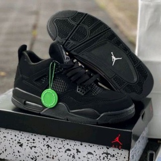 Nike AIR JORDAN 4 RETRO ALL BLACK พรีเมี่ยม