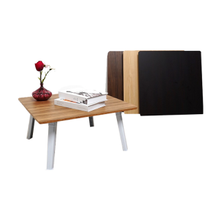 FASTTECT โต๊ะญี่ปุ่น รุ่นขาพลาสติก ขนาด 60 x 60 ซม.ลายไม้ -โต๊ะเขียนหนังสือ โต๊ะทำงาน โต๊ะพับ โต๊ะคอม โต๊ะ