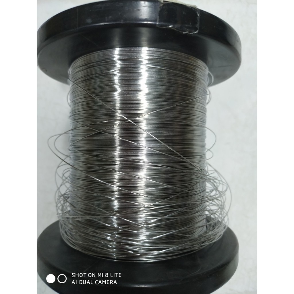 เส้นลวดฮิตเตอร์.ลวดความร้อนเครื่องซีลถุง (แบบกลมขนาด 0.13mm ) Heating element ( แบ่งขายเป็นเมตร )