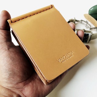 Z.Wallet Money Clip V3.1 Nude Color กระเป๋าสตางค์ ผู้ชาย แบบคลิปหนีบ bi-fold หนังแท้ฟอกฝาด handmade เย็บมือ แบรนด์ไทย