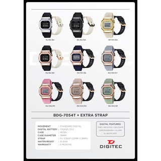 Digitec BDG-7054T นาฬิกาข้อมือ ของแท้ รับประกัน สําหรับผู้หญิง