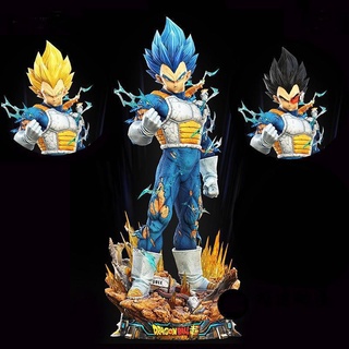 โมเดลฟิกเกอร์ PVC รูปปั้นอนิเมะ Dragon Ball Z GK Vegeta Super Saiyan Three-headed Eagle Illuminated ขนาด 55 ซม. ของเล่นสําหรับเด็ก