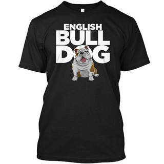 เสื้อผ้าผชเสื้อยืด พิมพ์ลาย Bulldog ภาษาอังกฤษS-5XL