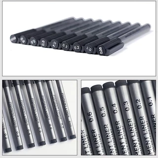 ปากกามาร์กเกอร์ กันน้ำ 0.05-0.8 สีดํา สําหรับนักเรียน สํานักงาน โรงเรียน 1 ชิ้น