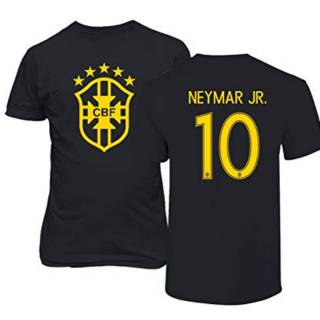 เสื้อยืด พิมพ์ลายฟุตบอล Neymar JR. สไตล์เรียบง่าย สําหรับผู้ชาย เสื้อยืด.