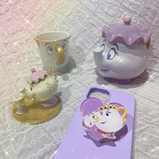 Griptok Mrs.Potts&amp;Chip iRing ที่จับโทรศัพท์ ที่จับมือถือ ที่ติดโทรศัพท์ ที่ติดหลังมือถือ กริปท้อค