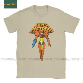 เสื้อยืดผู้ชาย เสื้อยืด พิมพ์ลาย Super Metroid Samus Wars Aran Prime Snes Ridley Zebes เข้ากับทุกการแต่งกาย แฟชั่นฤดูร้อ