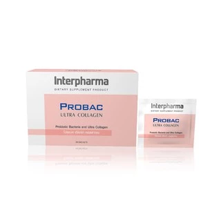 Probac Ultra Collagen กล่องละ 30 ซอง ชะลอริ้วรอยแห่งวัย, ลดความหย่อนคล้อยของผิว, ช่วยเรื่องระบบขับถ่าย