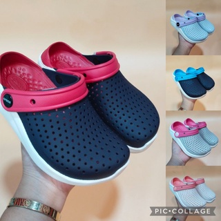 รองเท้าแตะของเด็กลำลองแฟชั่นสไตล์ Crocs LiteRide Clog สุดฮิตน้ำหนักเบาใส่