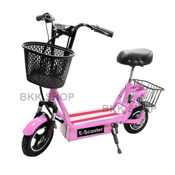 (ใหม่) สกู็ตเตอร์ไฟฟ้า Electric Scooter 24V ไฟหน้า LED E-Scooter ความจุของแบตเตอรี่ 24V20A-24/40A มอ
