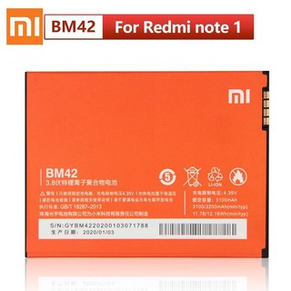 Original XIAOMI BM42 เปลี่ยนแบตเตอรี่สำหรับXiaomi Redmiหมายเหตุ 1 Redrice Note1 Authenticโทรศัพท์แบตเตอรี่ 3200MAh