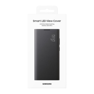 Samsung Official Galaxy S22 Ultra Smart LED View Cover (Black), EF-NS908PBEGEW