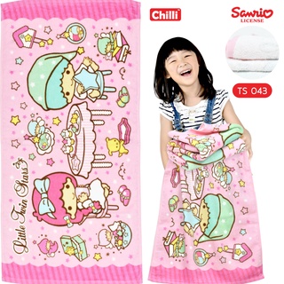 "ของแท้ 100%" Sanrio ผ้าขนหนู Little Twin Stars TS-043 ขนาด 16x32 นิ้ว(เช็ดผม)