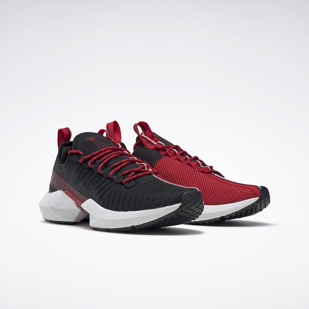 Reebok : รองเท้ากีฬา Unisex รุ่น Sole Fury สี Black/vector Red/white. 