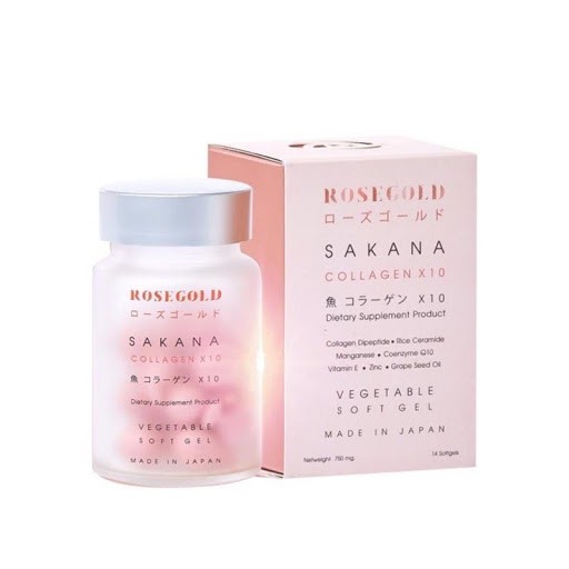 โปรโมชั้น 2 กระปุก ROSEGOLD SAKANA COLLAGEN X 10 ซาคานะคอลลาเจนญี่ปุ่น