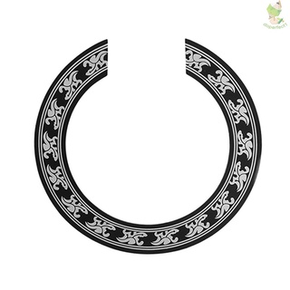Folk Guitar Rosette Inlay Sticker Circle Sound Hole Decorative Decal Accessory Replacement for