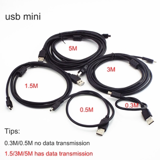 0.3 / 0.5 / 3 / 5 เมตร USB สายชาร์จข้อมูล ขนาดเล็ก พอร์ต T เชื่อมต่อเพื่อขยายสายกล้องดิจิตอล DVR ในรถยนต์