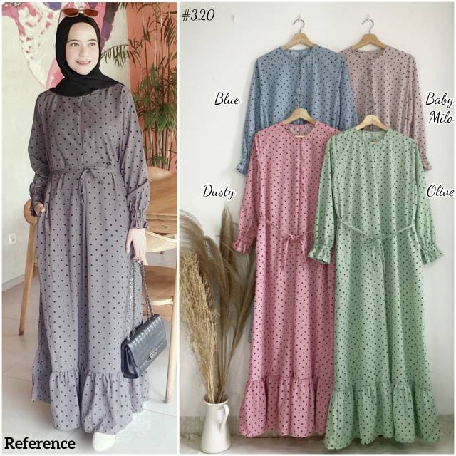 [3NCORE] Gamis RUFFLE HAELYN POLKA DOTS