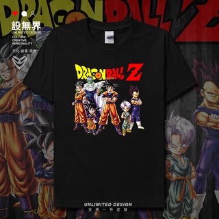 เสื้อยืดแขนสั้น ผ้าฝ้ายแท้ พิมพ์ลาย Dragon Ball Goku Tianfan Vegeta Bicutan Nanx สําหรับผู้ชายSize S-5XL