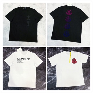 เสื้อยืดแขนสั้น คอกลม ผ้าฝ้าย พิมพ์ลาย Moncler สําหรับผู้ชาย