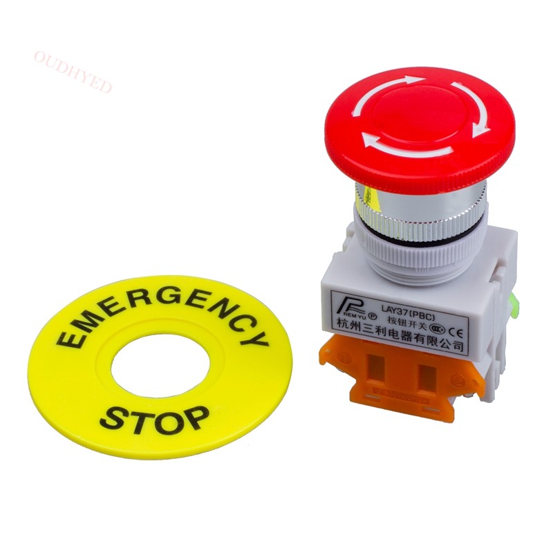 1NC 1NO Estop Switch 660V 10A 4-Pack Emergency Stop Push Button Switches - 22mm Red Mushroom E-Stop 10A/660V 22mm Red Mushroom Estop Button 10a 660v - Foto 5