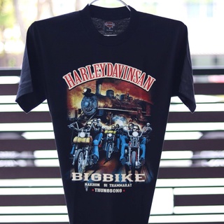 HH เสื้อยืดharley davidsonผ้านุ่มคอฟิตไม่มีข้างcotton100%ไซส์SMLมีมากกว่า40แบบ คอกลม