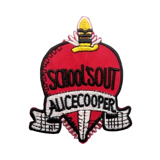 Alice Cooper ตัวรีดติดเสื้อ อาร์มรีด อาร์มปัก หมวก กระเป๋า แจ๊คเก็ตยีนส์ Hipster Embroidered Iron on Patch  DIY