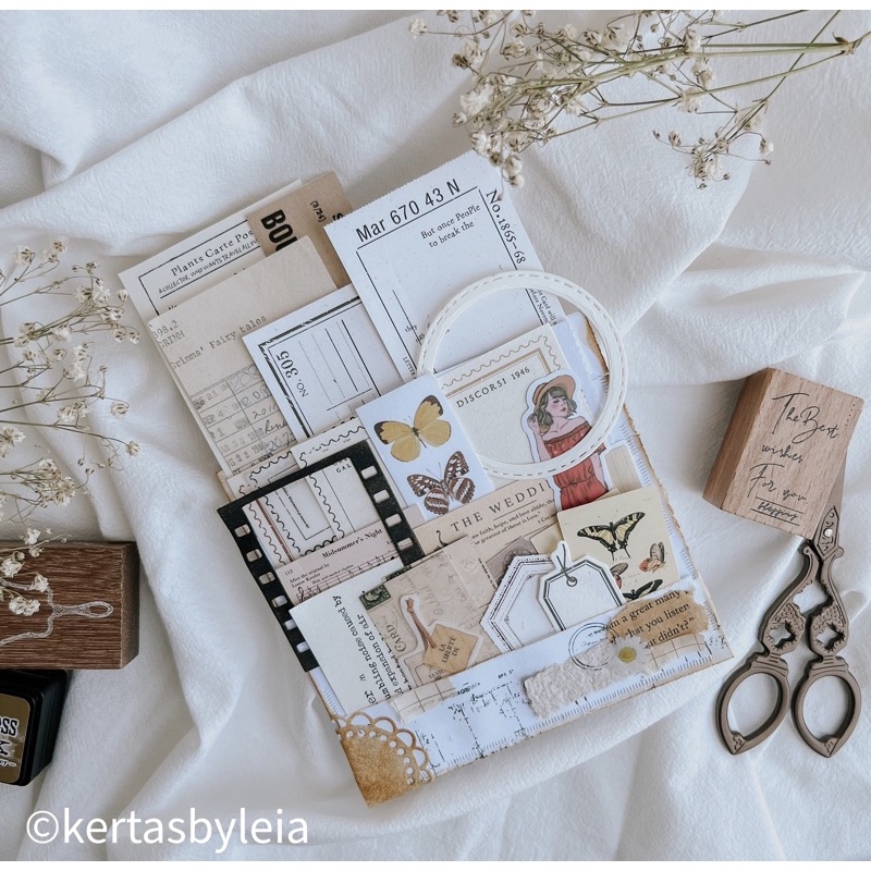 25 ชิ้น Mini Vintage Paper Bundle สําหรับ Journal/Scrapbook