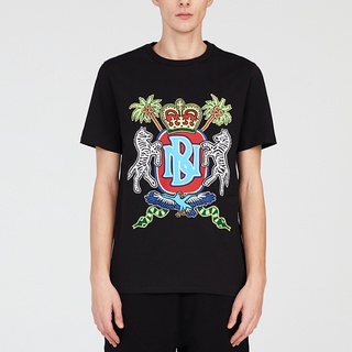 เสื้อยืดผ้าฝ้ายพิมพ์ลายแฟชั่นเสื้อยืดแขนสั้น NEIL BARRETT Neo Bennett COAT-OF-ARMS สําหรับผู้ชาย