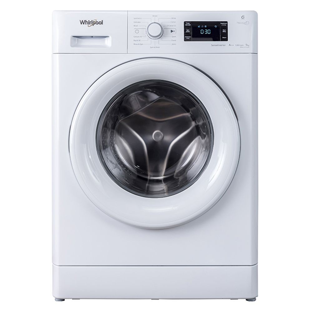 เครื่องซักผ้า เครื่องซักผ้าฝาหน้า WHIRLPOOL FWG91284W TH 9 กก. 1200 RPM อินเวอร์เตอร์ เครื่องซักผ้า อบผ้า เครื่องใช้ไฟฟ้