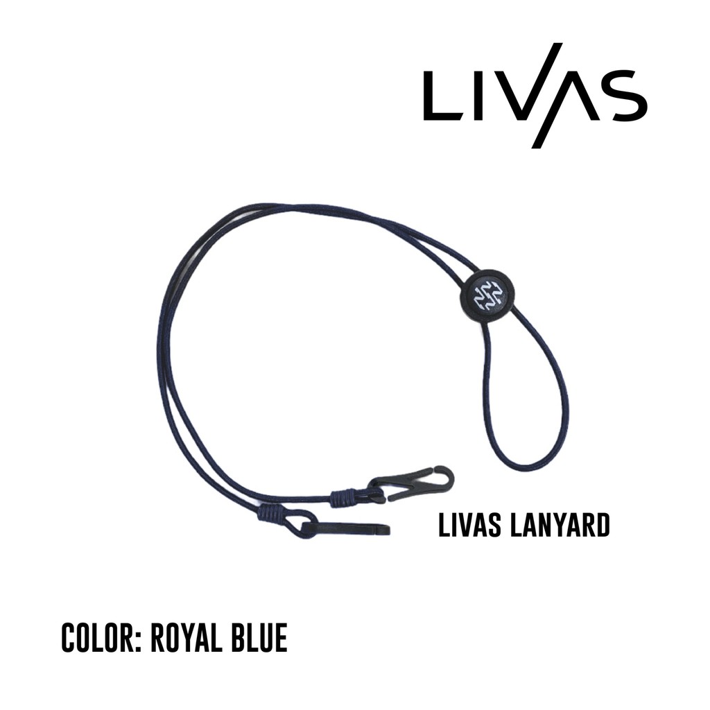LIVAS สายคล้องแมส สายคล้องหน้ากาก สีน้ำเงิน Mask Lanyard Royal Blue สไตล์มินิมอล สไตล์เกาหลี แฟชั่นเกาหลี