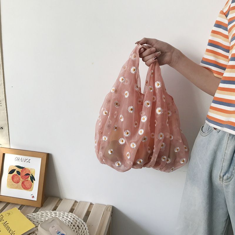 (พร้อมส่ง) Daisy shopping bag (BP) กระเป่าผ้า