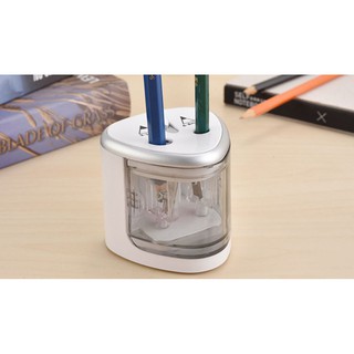 กบเหลาดินสออัตโนมัติ แบบ 2 ช่องเหลา ELECTRIC PENCIL SHARPENER กบเหลาดินสอไฟฟ้า