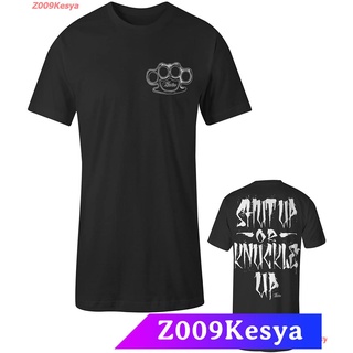 ผ้าฝ้ายแท้Z009Kesya เสื้อยืดเด็กชาย Heathen Knuckle Up T-Shirt discount Heathen คนนอกใจS-4XL