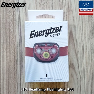 Energizer® Rust Red LED Headlamp with Digital Focus Technology ไฟฉายคาดศีรษะ สีแดง ไฟฉายแบบคาดหัว ไฟฉายคาดหัว