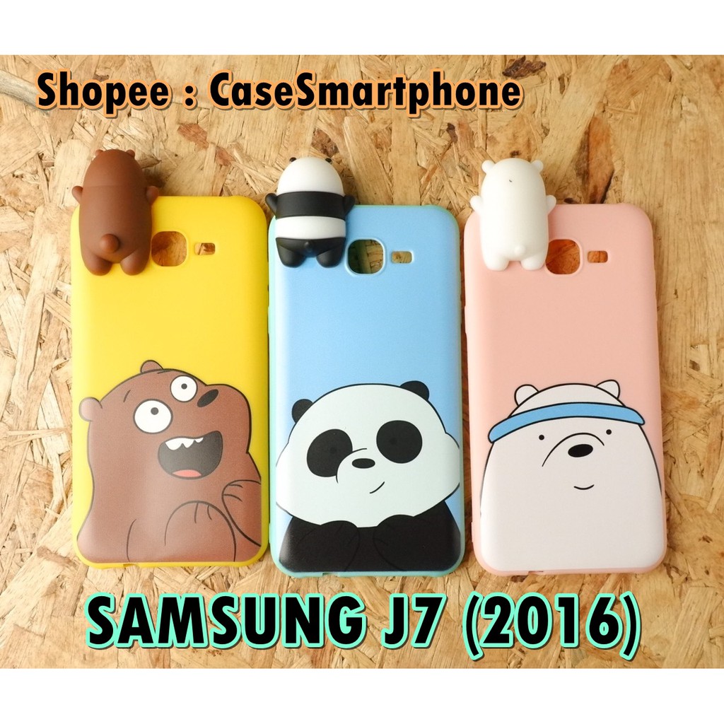 SAMSUNG J7 (2016) เคสสามหมีเกาะหลัง เคสเกาะหลัง เคสสามหมี J72016