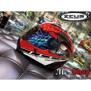 หมวกกันน็อค ZEUS ZS-811 ANNIVERSARY RED (YAMAHA) แถมชิวปรอท+สปอยเลอร์+แถมโม่ง