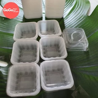 ถ้วยขนมไทย ของแท้ นึ่งได้พร้อมฝา 1แพ็คมี100ชิ้น (สินค้าพร้อมส่ง)