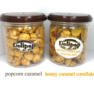 แพ๊กคู่พิเศษสำหรับคอคาราเมล Size M คอร์นเฟลกคาราเมลน้ำผึ้ง+Caramel popcorn Delipop