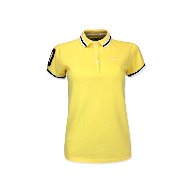 Hybrid Polo Women ไฮบริด เสื้อโปโลแขนสั้นหญิง สีเหลือง (Yellow)