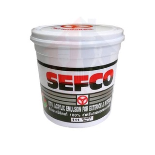 SEFCO แม่สีน้ำ เซฟโก้ สีน้ำภายนอก ภายใน ทาภายนอกและภายใน ขนาด 1/4 แกลลอน 0.85 ลิตร