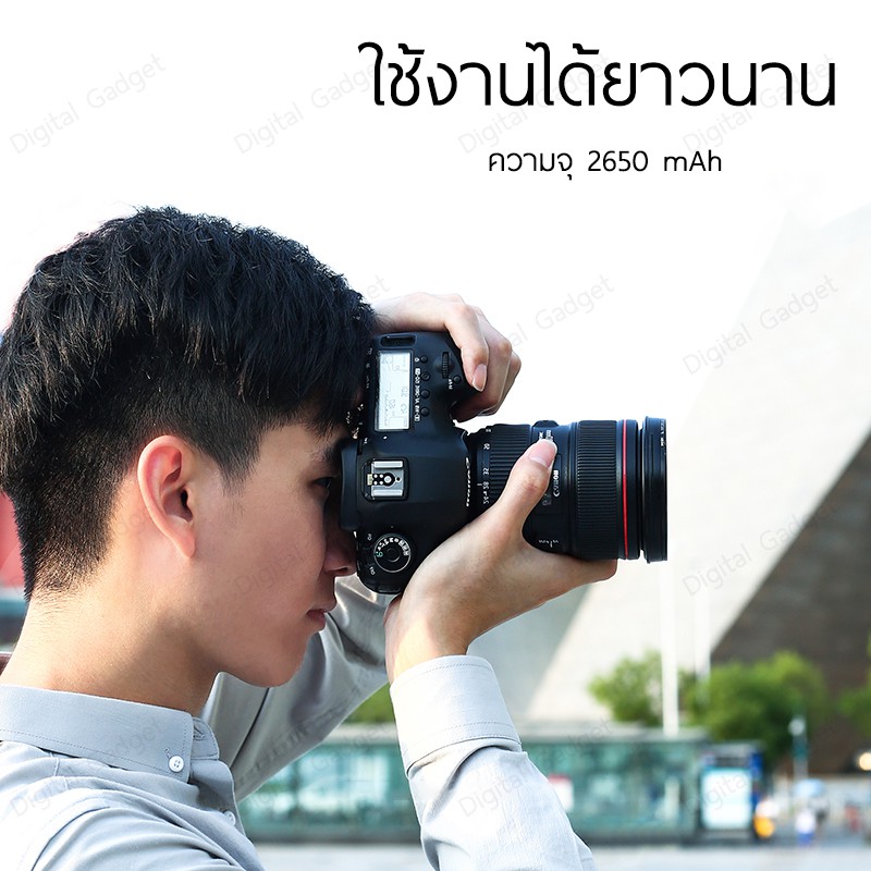 2 ก้อน BATTERY LP-E6 for Canon แบตเทียบคุณภาพดี LP-E6 Battery for Canon 70D, 5D Mark II and III, 80D