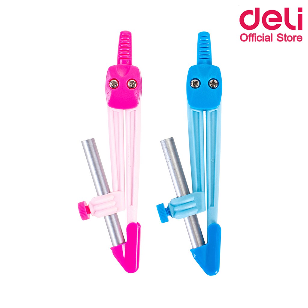 วงเวียน Deli 8621 Plastic Compass พร้อมดินสอไม้ จำนวน 1 ชุด วงเวียน เครื่องเขียน คุณภาพสูง